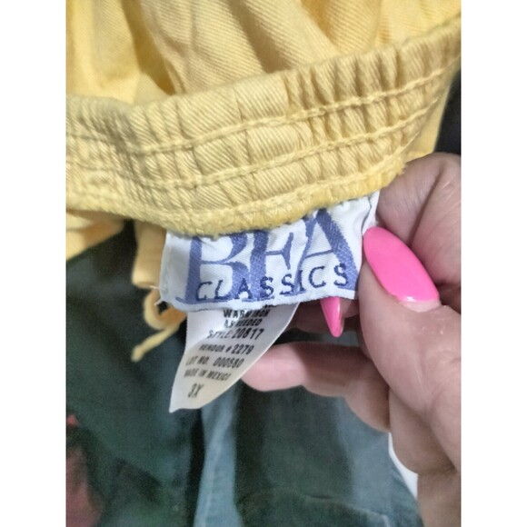 BFA Classics Women's Elastic Waist Canary Yellow Plus Size Pants 3x - Picture 3 of 10
